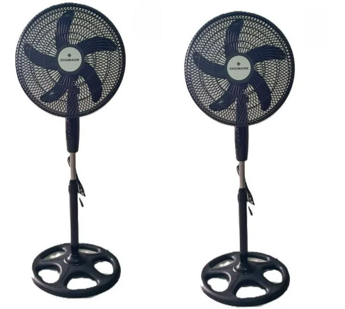 Digimark dgm-161f A+ 80 mm 5 Blade Pedestal Fan (black, Pack of 2)