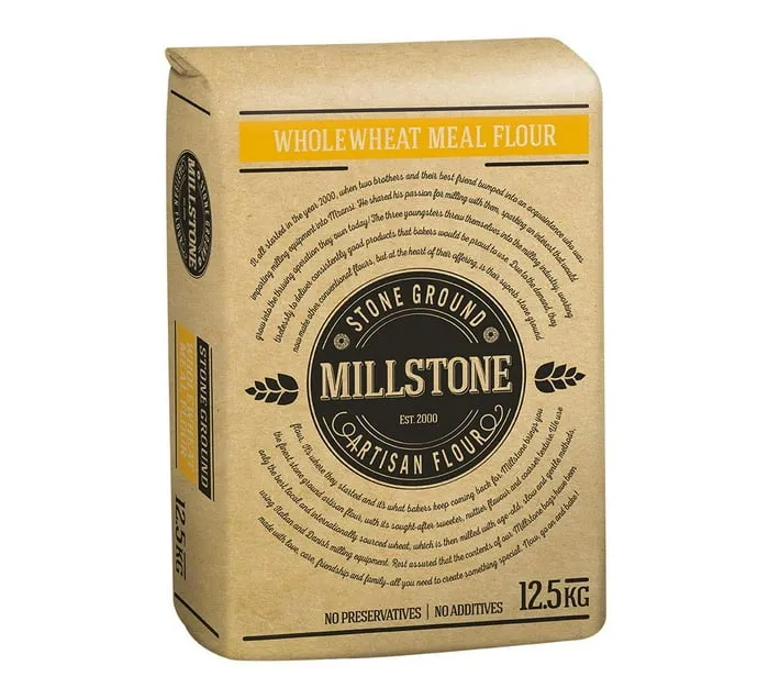 Delish Real Food Company Millstone Artisan Stone Ground Wholewheat Meal Flour (1 x 12.5kg)