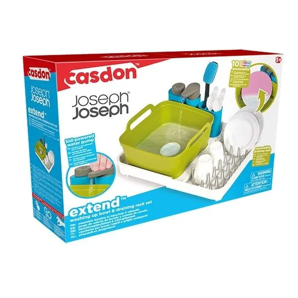 Casdon-Joseph Joseph Extend Toy Washing Up Bowl & Draining Rack Set