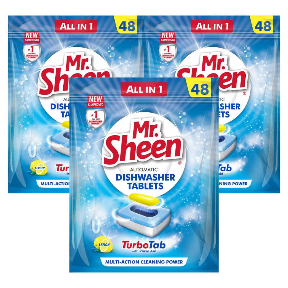 Mr Sheen Automatic Dishwasher Tablets Lemon x 48's x 3