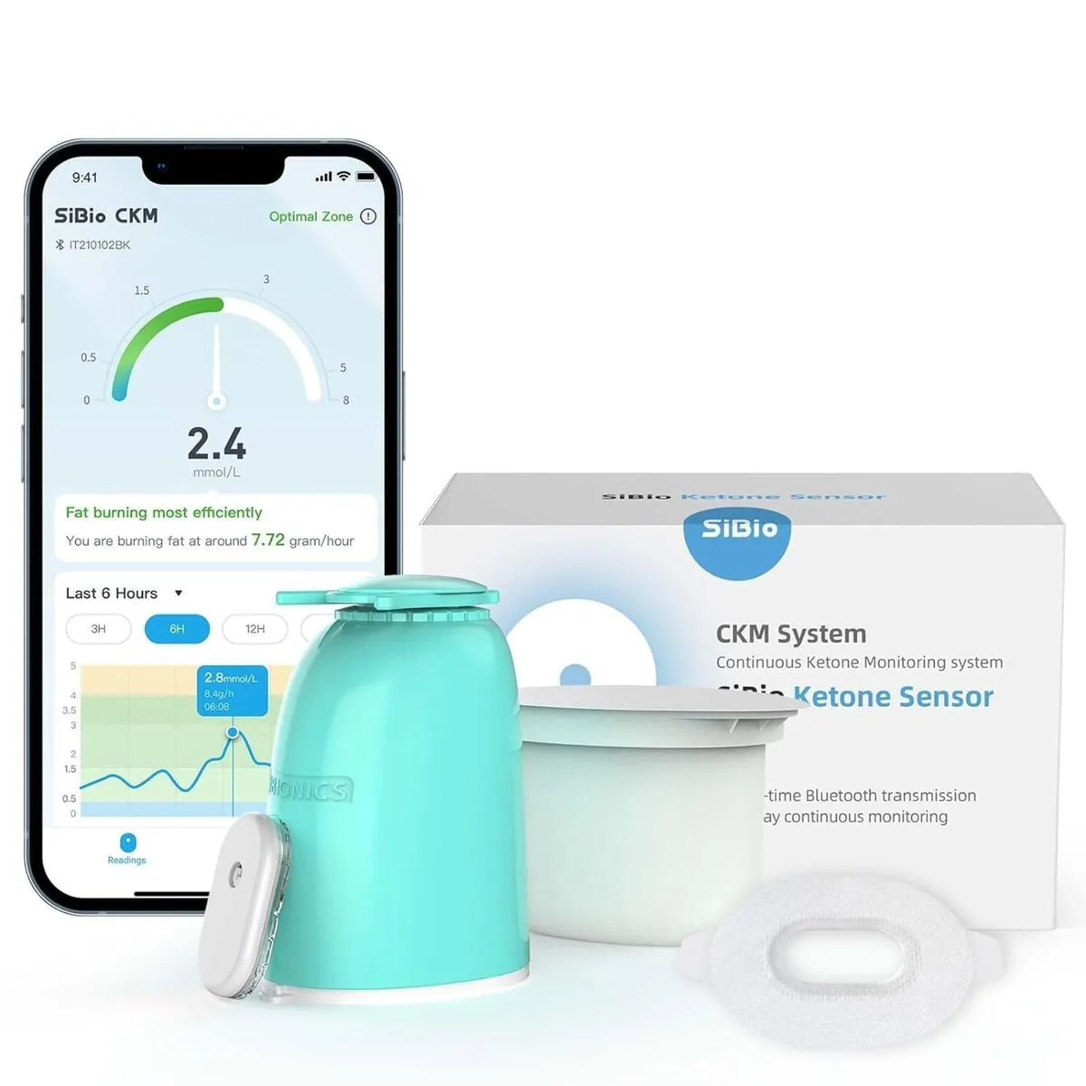SiBio - KS1 - Continuous Ketone Sensor Monitoring System (CKM) - 14 Days
