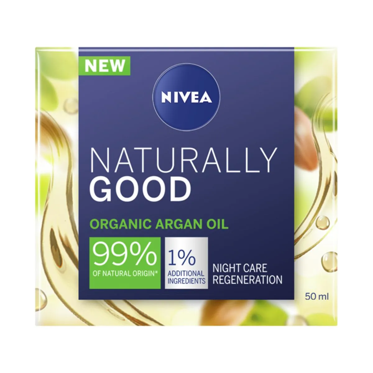 NIVEA Naturally Good Organic Argan Oil Night Cream, 50ml