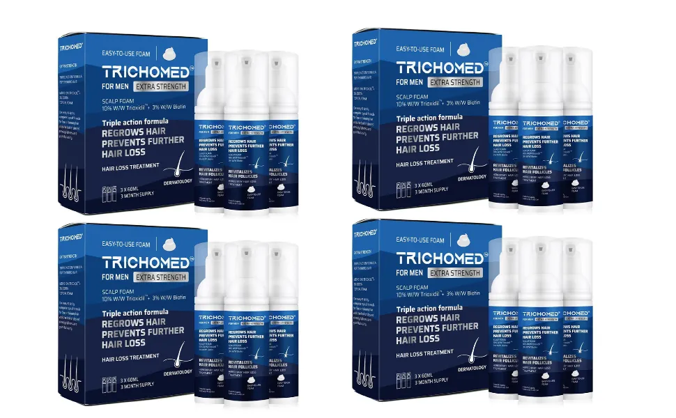 Trichomed Hair loss treatment For Men- 10% Trioxidil + 3% Biotin- 12 months