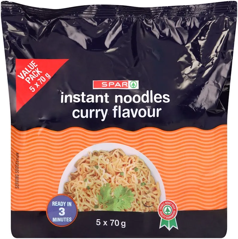 SPAR Instant Noodles, Curry Flavour (5x70g)