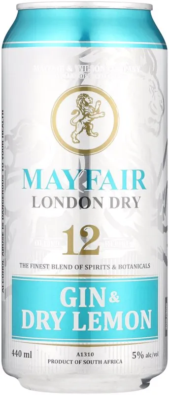 Mayfair London Dry Gin & Dry Lemon (440ml)