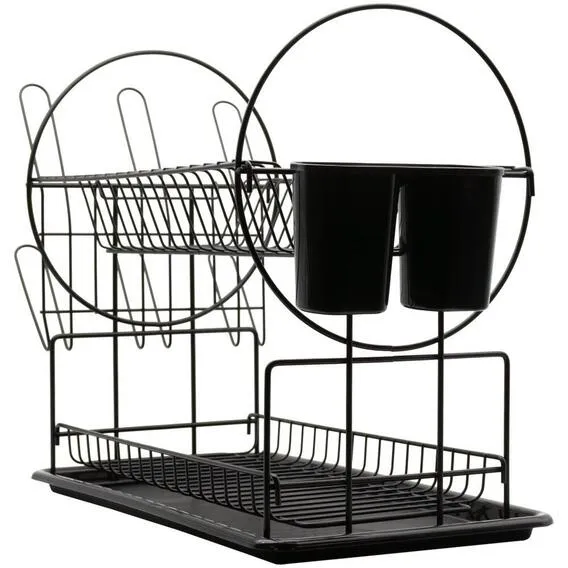 MAINSTAYS 2 TIER DSH RCK W/TRAY & CUTL/HOLD 1, EA