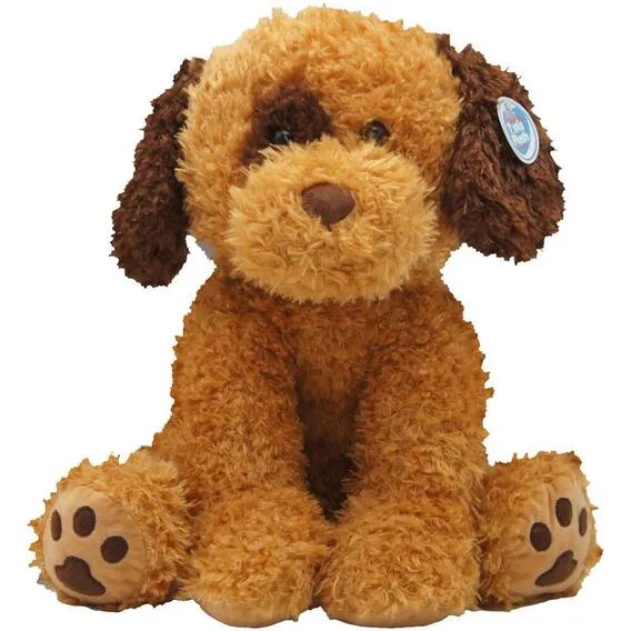 TOM'S TOYS 43cm Plush Dog Brown AOP