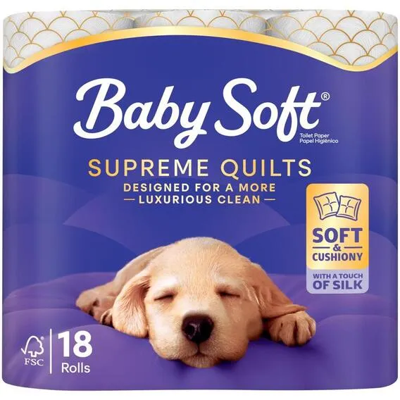 BABY SOFT SUP QUILTS 2PLY TOILET PAPER 18S