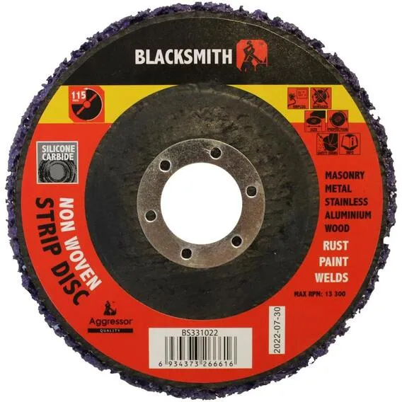 BLACKSMITH ABRASIVE STRPPNG DISC 115MM 0,09 EA