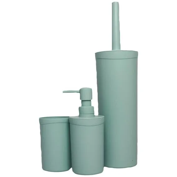 BATHROOM BASICS 3Pcs Dispenser Set Duck Egg