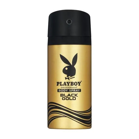 PLAYBOY Male Deodorant Body Spray Black Gold 150, ML