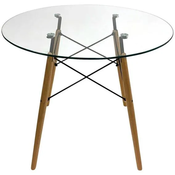 FURNITURE Malta Glass Dining Table Round