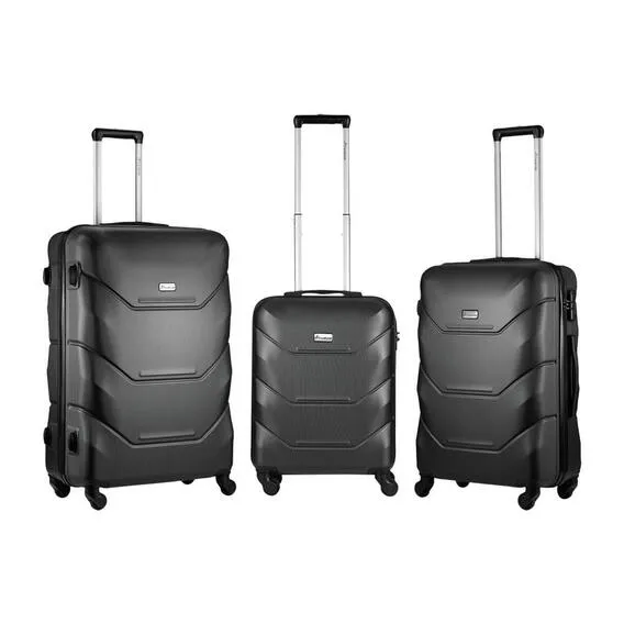 TRAVELWIZE ONYX TRAVEL SET ABS 3PCE BLK EA TW-1140-BK
