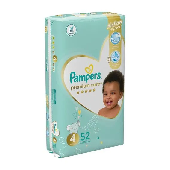 PAMPERS PAMPERS PREMIUM SIZE 4 52'S