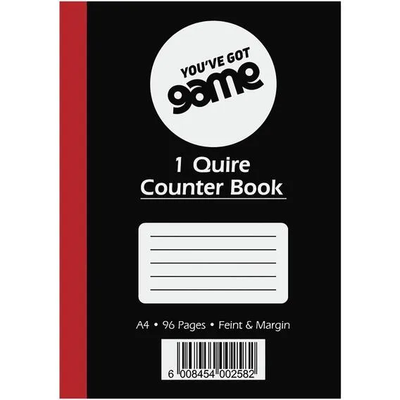 GAME GAME HARD COVER 1-QUIRE 96PG FEINT MARG