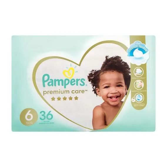PAMPERS PREMIUM SIZE 6 36'S