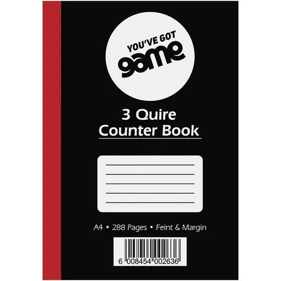 GAME Pen+GHard Cover 3-Quire 288Pg Feint Marg