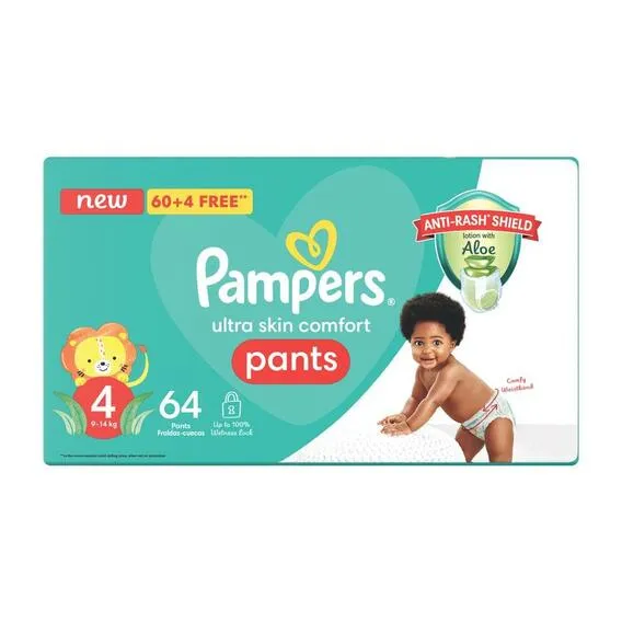 PAMPERS ACTIVE BABY PANTS JP SIZE 4 60'S