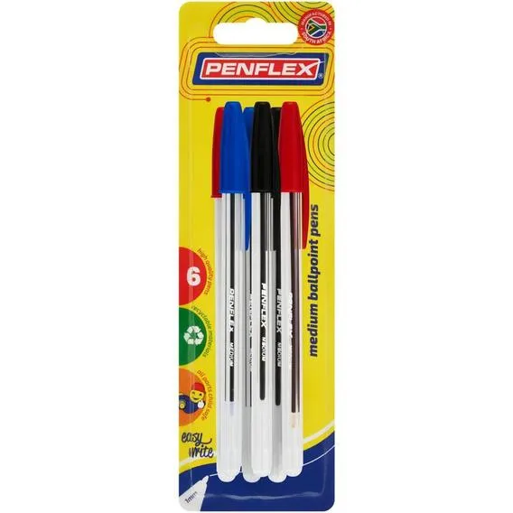 PENFLEX BALLPEN CLEAR 1, PK