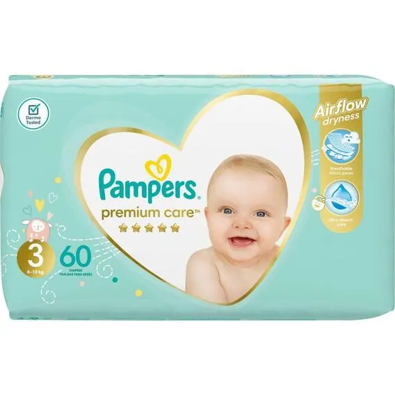 PAMPERS Premuim Value Pack Midi 60'S