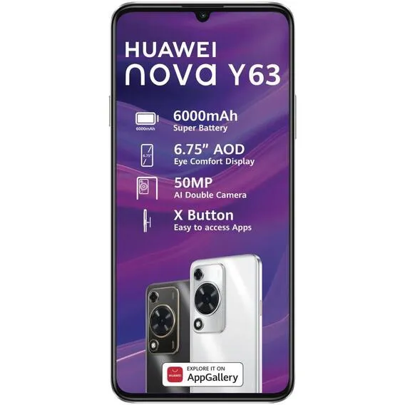 HUAWEI NOVA Y63 4G 6+128GB BLK