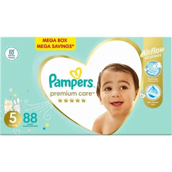 PAMPERS Premium Care MB JNR Size 5 88s