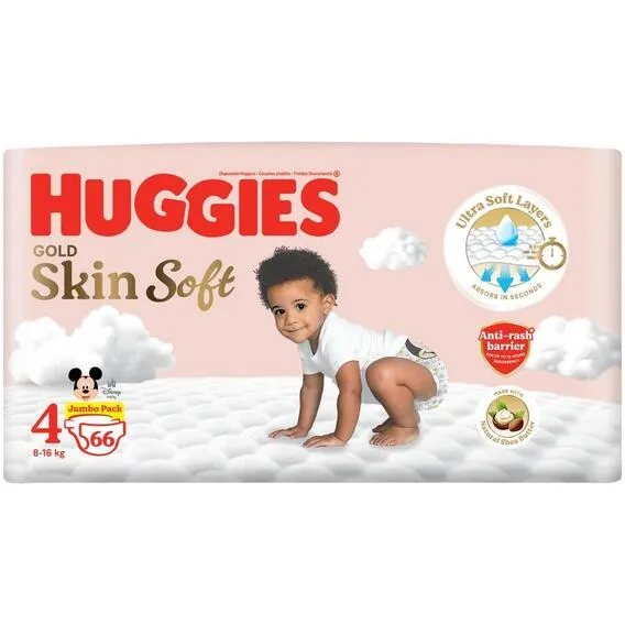 HUGGIES GOLD SKINSOFT JP SIZE 4 66'S