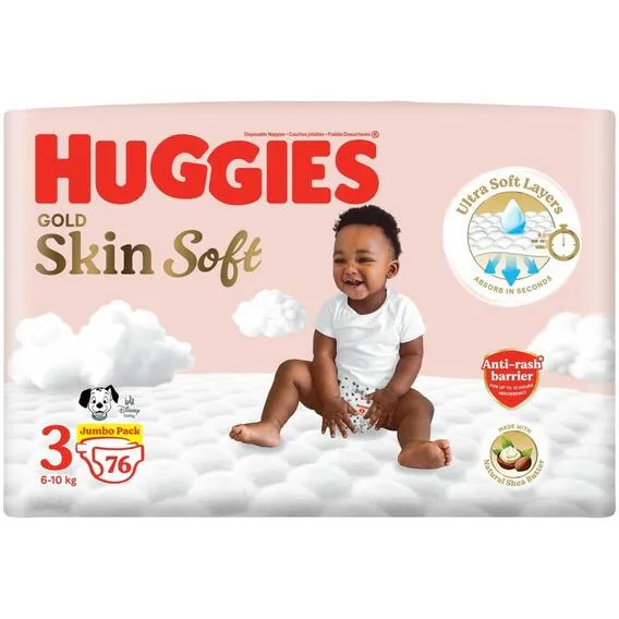 HUGGIES GOLD SKINSOFT JP SIZE 3 76'S