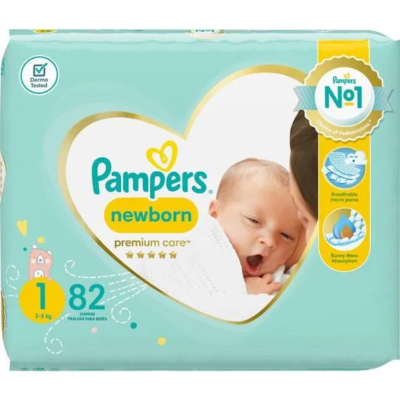 PAMPERS PREMIUM SIZE 1 82'S