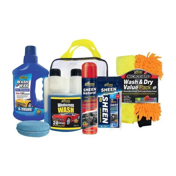 SHIELD 6 PIECE CAR WASH KIT 6PC KIT