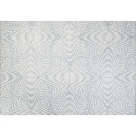 FLOORING FAN CHENILLE PRINT 160X230CM DUCK EGG