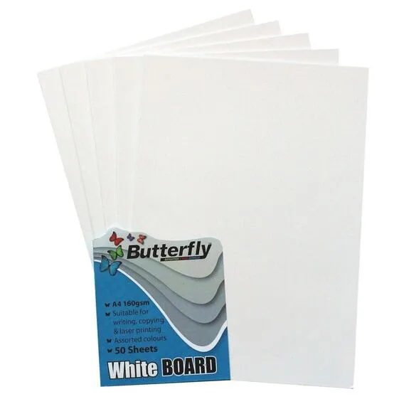 BUTTERFLY A4 160GM WHITE BOARD