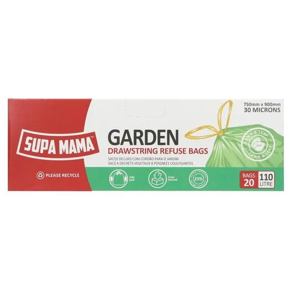 SUPA MAMA Garden Refuse Green Bags 20 Pk