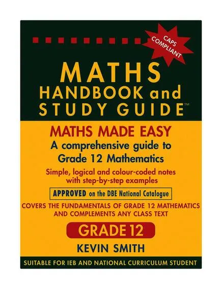 NO BRAND Maths Handbook And Study Guide Grade 12 BERLUT BOOKS