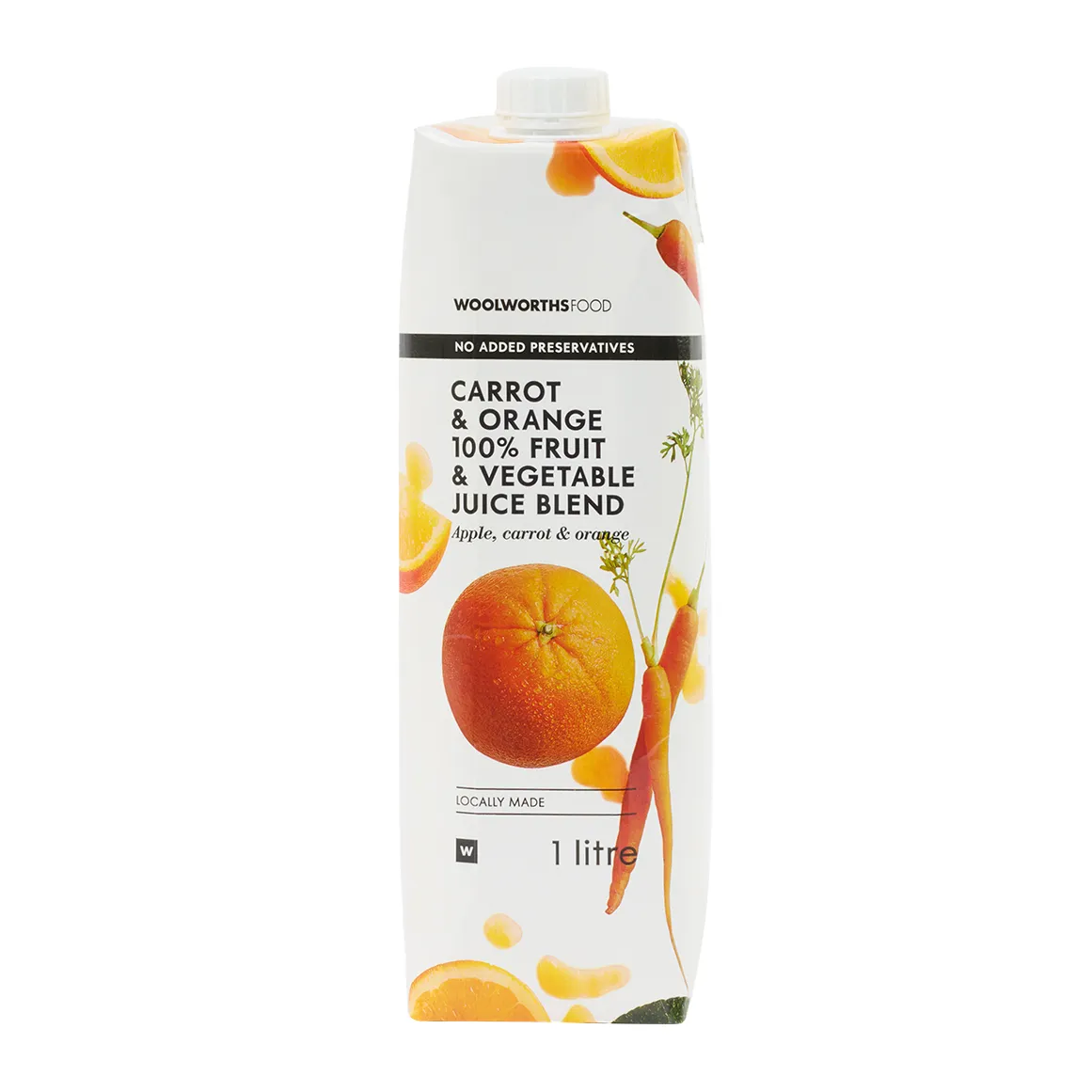 100 % Carrot and Orange Fruit and Vegetable Juice Blend 1 L