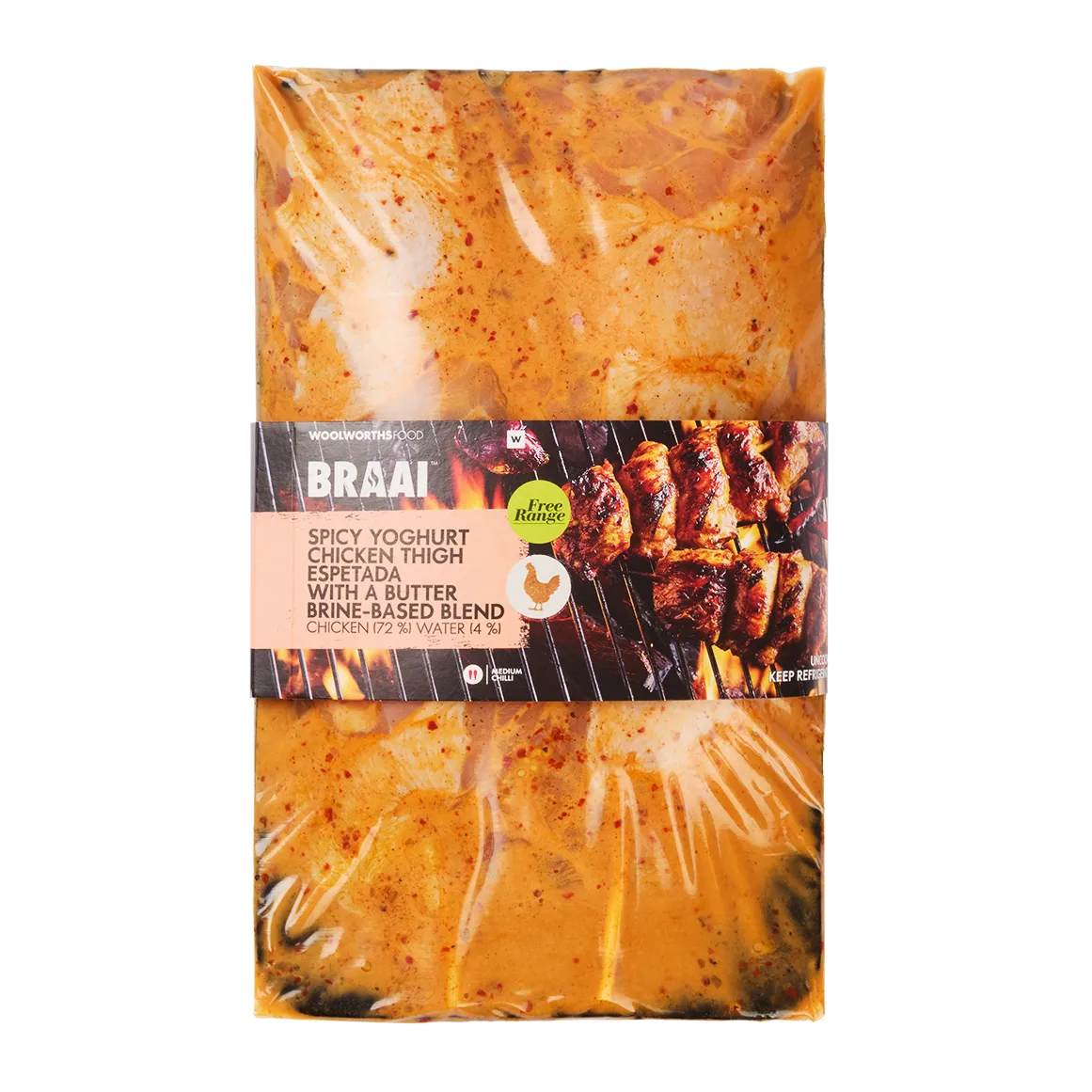 2 Free Range Spicy Yoghurt Chicken Thigh Espetadas Avg 800 g