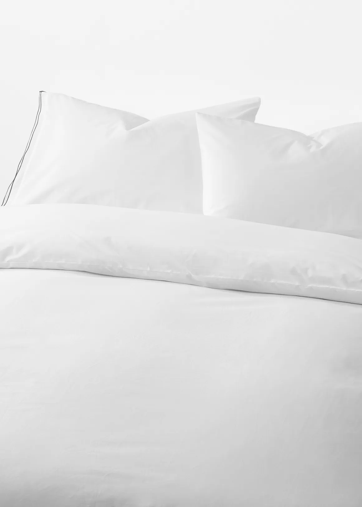 200TC Cotton Cambridge Embroidered Duvet Cover Set - WHITE