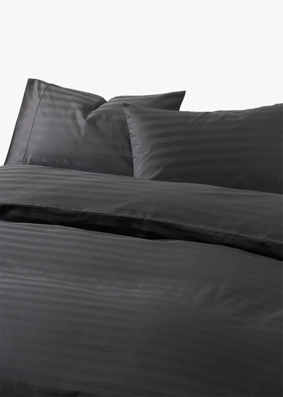 300TC Striped Jacquard Duvet Cover Set - GRAPHITE