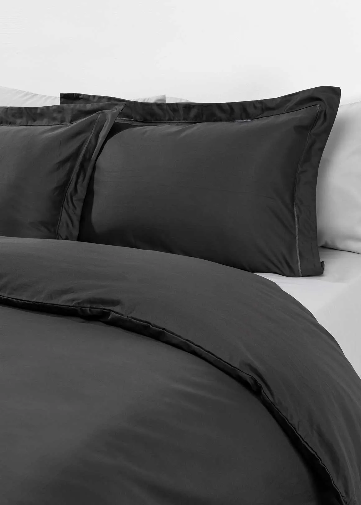 400TC Egyptian Cotton Oxford Duvet Cover Set - GRAPHITE