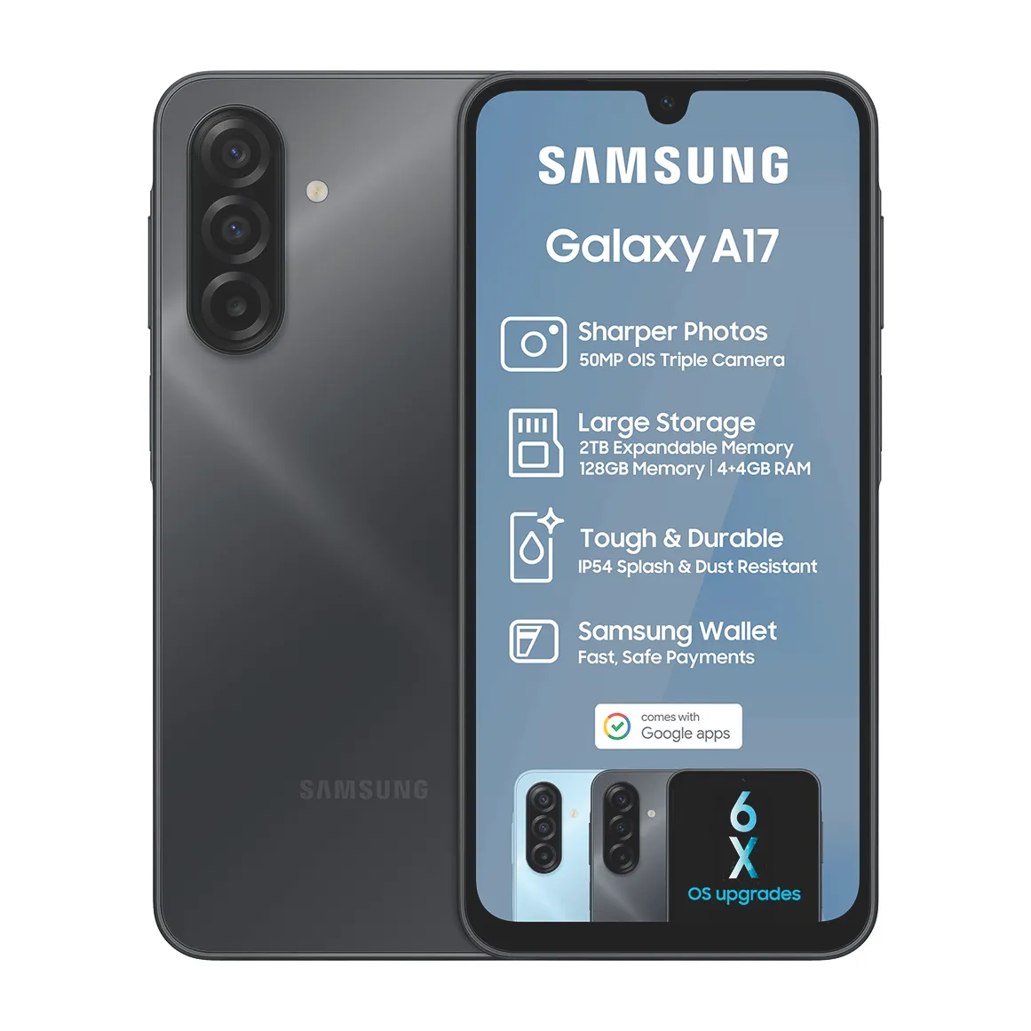 A17 128GB 4GB Dual Sim - BLACK