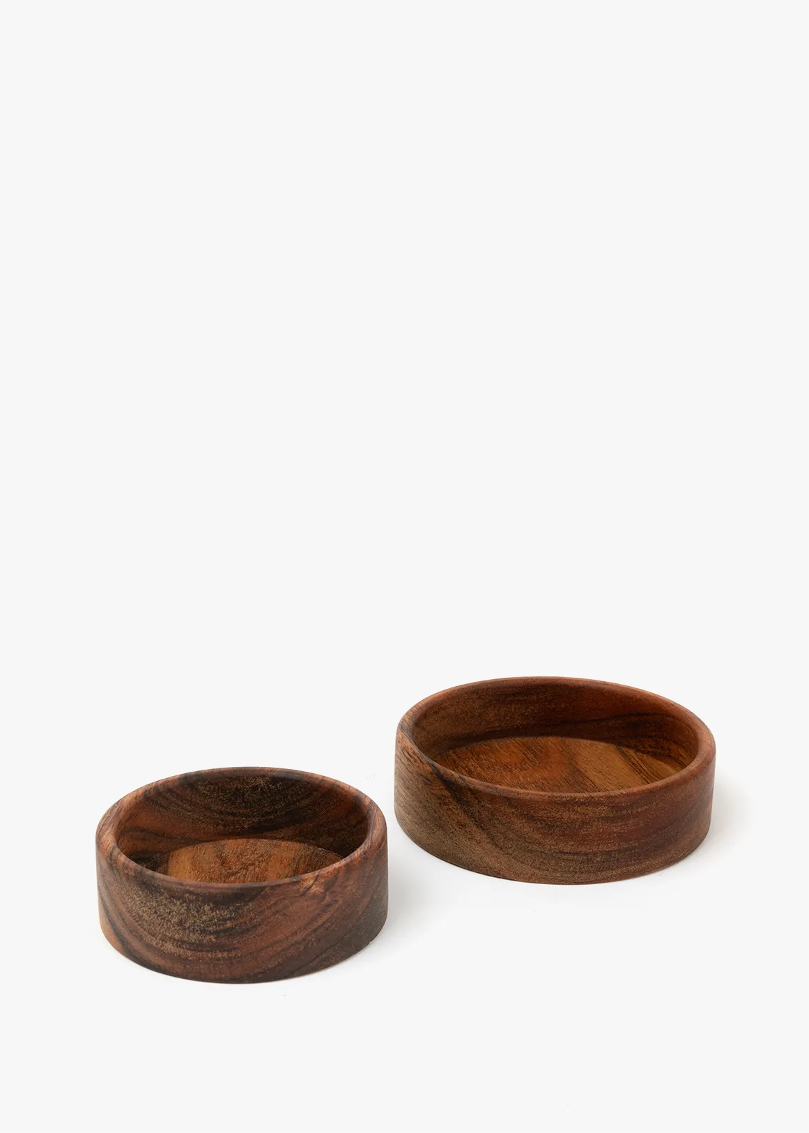 Acacia Wood Dipping Bowls 2 Pack - NATURAL