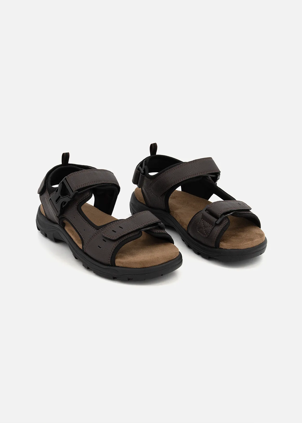 Adjustable Strappy Outdoor Sandals - BROWN