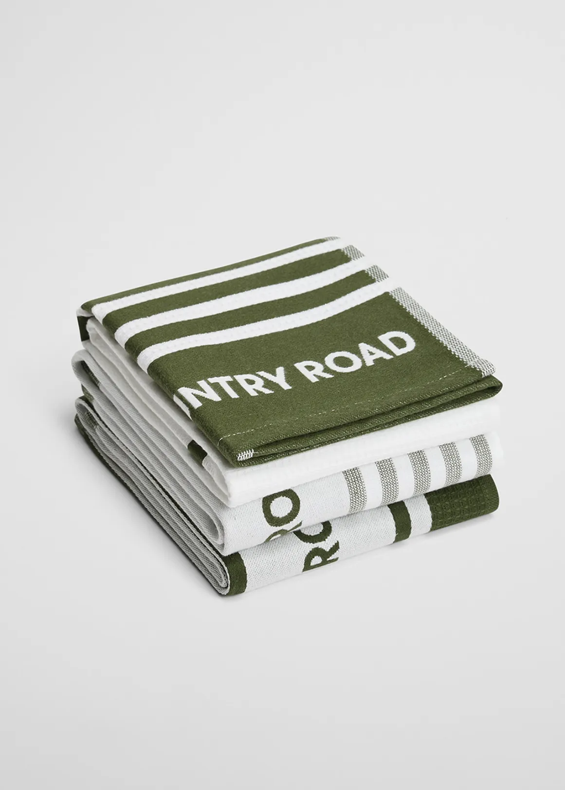 Aeri Australian Cotton Tea Towel Pack of 3 - DARK OLIVE