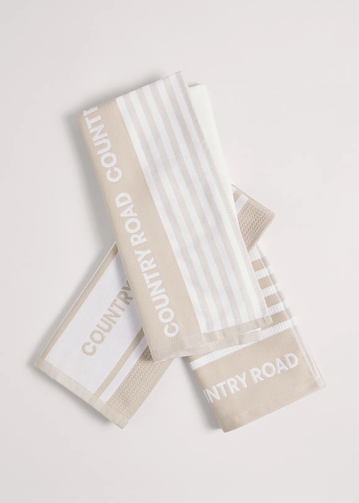 Aeri Australian Cotton Tea Towel Pack of 3 - STONE