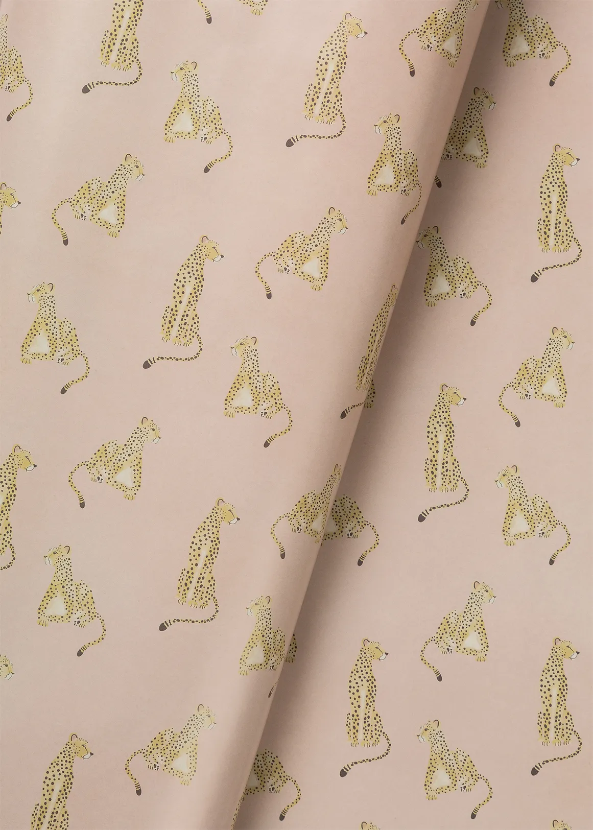 African Sunset Cheetah Gift Wrap 1 m x 700 mm - PINK