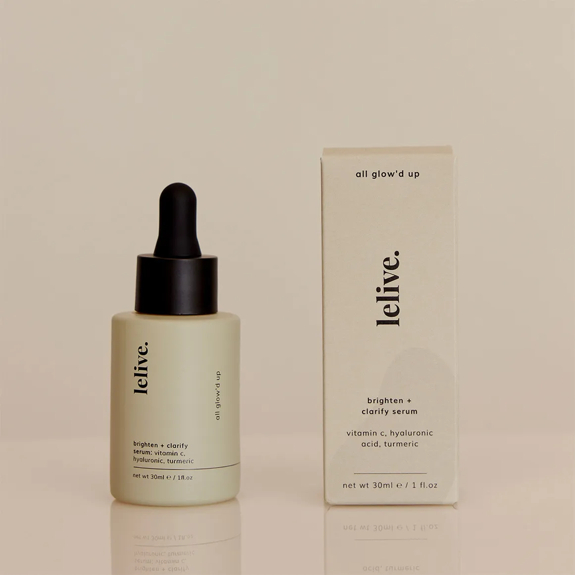 All Glow'd Up | Vitamin C, Turmeric + HA Brightening Serum - 30ml