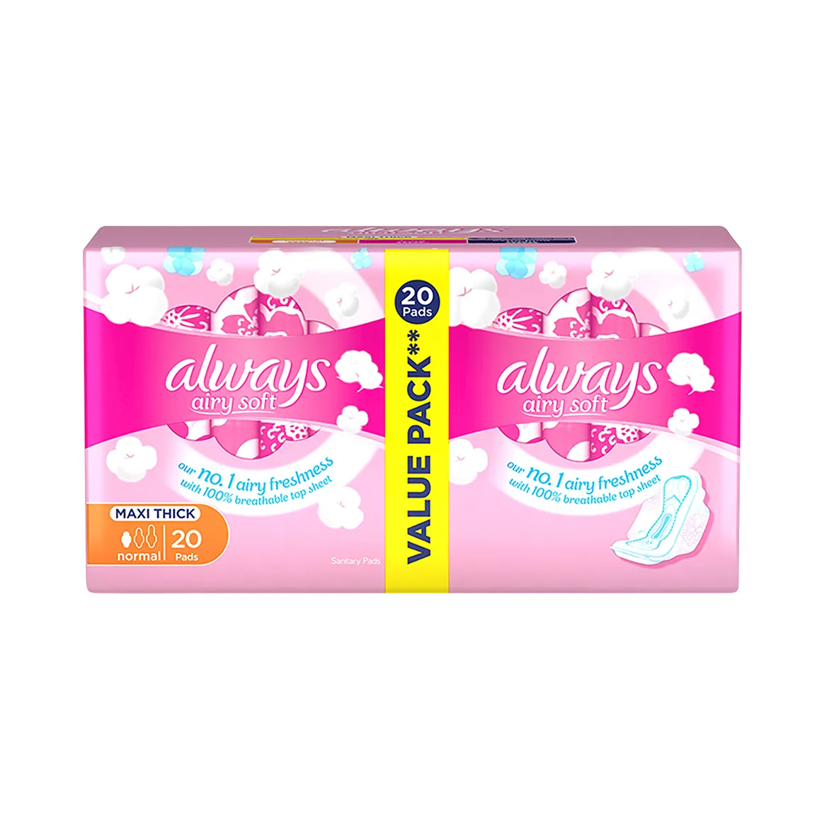 Always Airy Soft Maxi Thick Sanitary Pads 20 pk