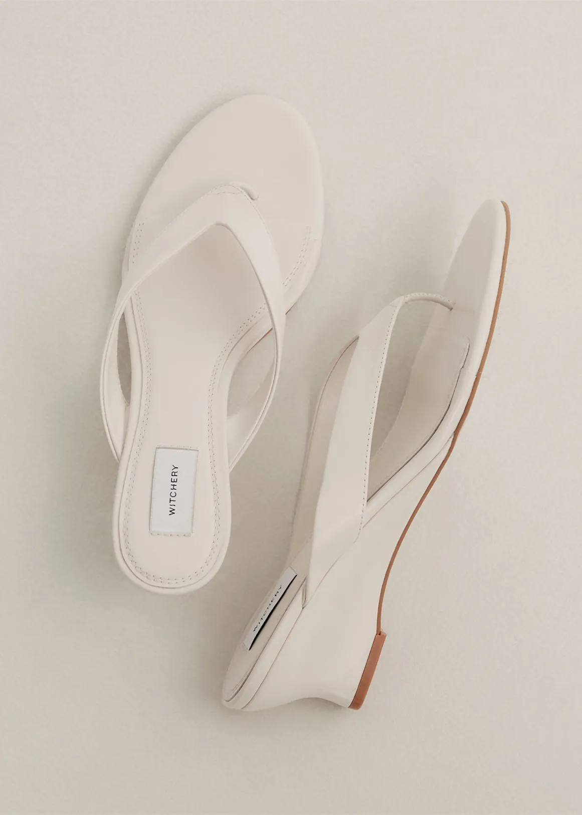 Amalia Wedge Heels - CHALK