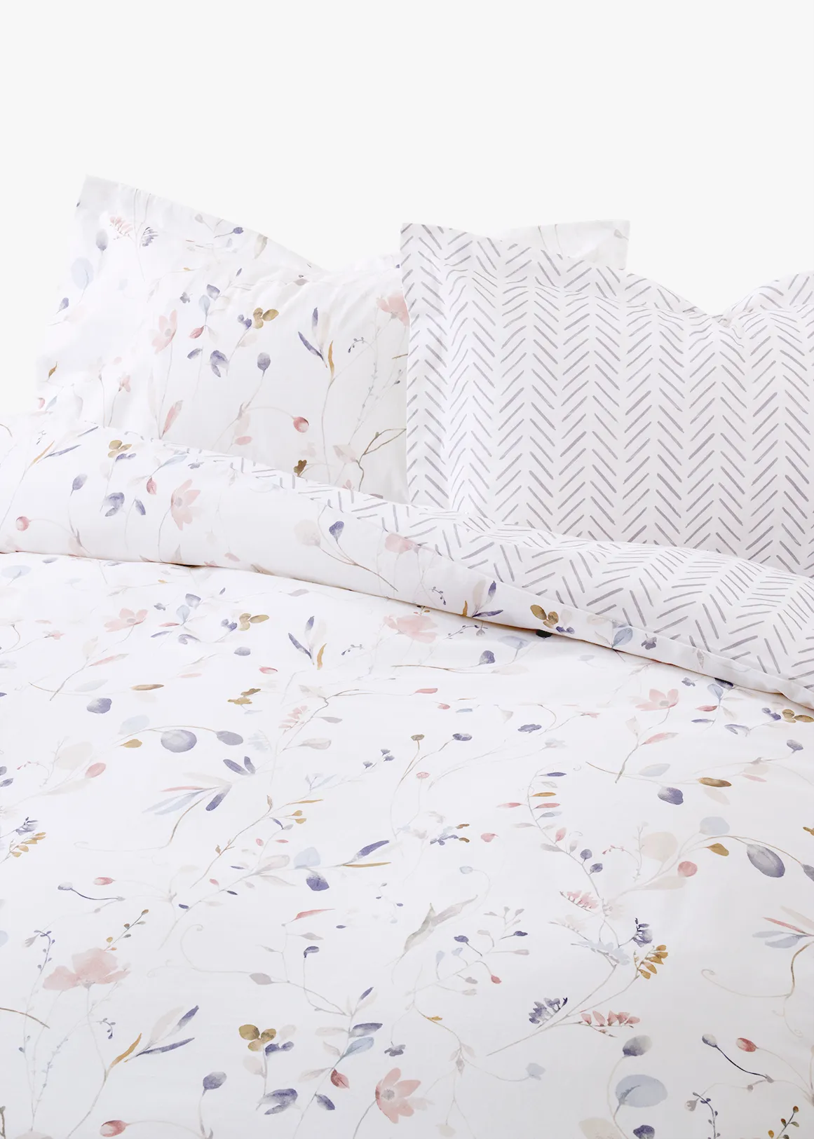 Amara Floral 144TC Cotton Printed Duvet Cover Set - ASSORT
