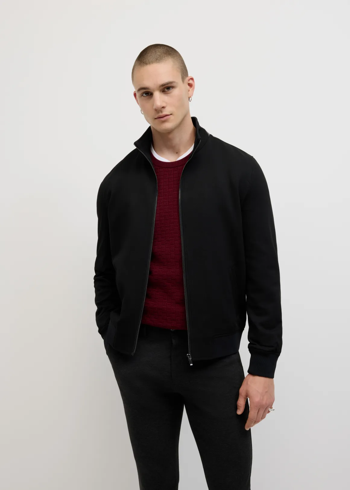Andy Performance Funnel Neck Jacket - BLACK